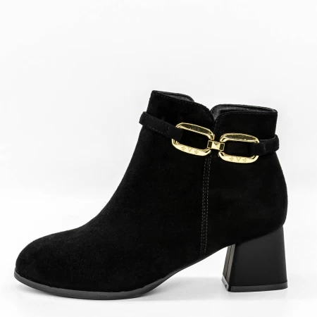 Botine Dama cu Toc gros 5256 Negru » meishop.life