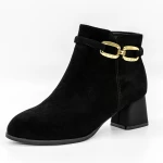 Botine Dama cu Toc gros 5256 Negru » meishop.life