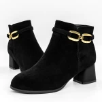 Botine Dama cu Toc gros 5256 Negru » meishop.life