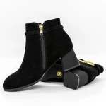 Botine Dama cu Toc gros 5256 Negru » meishop.life