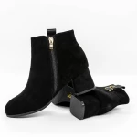 Botine Dama cu Toc gros 5251 Negru » meishop.life