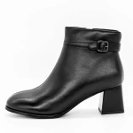 Botine Dama cu Toc gros 616770 Negru » meishop.life