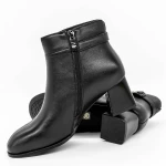 Botine Dama cu Toc gros 616770 Negru » meishop.life