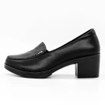 Pantofi cu Toc gros 1583-10 Negru » meishop.life