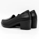 Pantofi cu Toc gros 1583-10 Negru » meishop.life