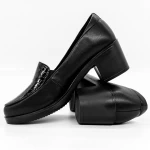 Pantofi cu Toc gros 1583-10 Negru » meishop.life