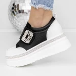 Pantofi Sport Dama cu Platforma 2302 Negru » meishop.life