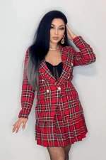 Compleu Dama C2000 Rosu-Verde » meishop.life