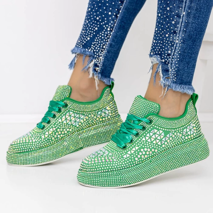 Pantofi Sport Dama 3WL86 Verde » meishop.life