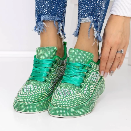 Pantofi Sport Dama 3WL86 Verde » meishop.life