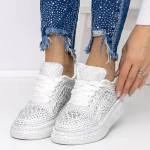 Pantofi Sport Dama 3WL86 Argintiu » meishop.life