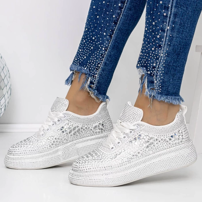 Pantofi Sport Dama 3WL86 Argintiu » meishop.life