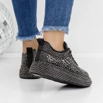 Pantofi Sport Dama 3WL86 Negru-Guncolor » meishop.life