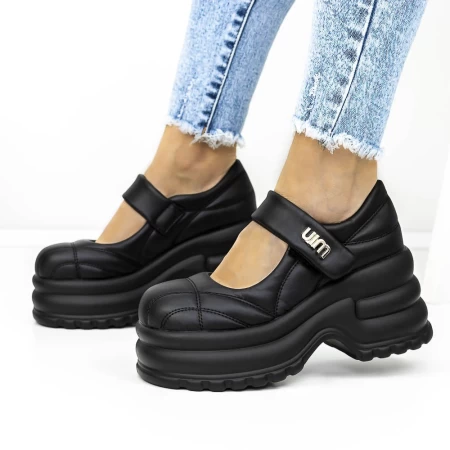 Pantofi cu Platforma 3WL167 Negru » meishop.life