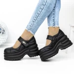 Pantofi cu Platforma 3WL167 Negru » meishop.life