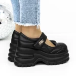 Pantofi cu Platforma 3WL167 Negru » meishop.life