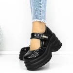 Pantofi cu Platforma 3WL167 Negru » meishop.life