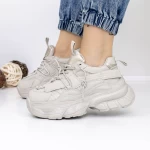 Pantofi Sport Dama cu Platforma 3WL150 Gri » meishop.life