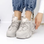 Pantofi Sport Dama cu Platforma 3WL150 Gri » meishop.life