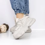 Pantofi Sport Dama cu Platforma 3WL150 Gri » meishop.life