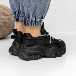 Pantofi Sport Dama cu Platforma 3WL150 Negru » meishop.life