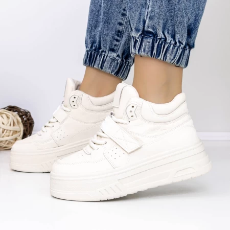 Ghete Dama 3WL178 Alb » meishop.life