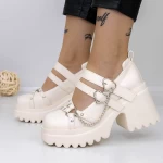 Pantofi Casual Dama 3WL97 Bej » meishop.life
