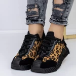 Pantofi Sport Dama 3WL110 Negru-Galben » meishop.life