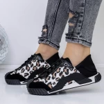 Pantofi Sport Dama 3WL110 Negru-Alb » meishop.life