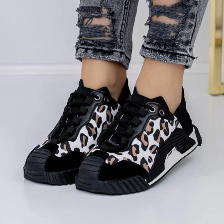 Pantofi Sport Dama 3WL110 Negru-Alb » meishop.life