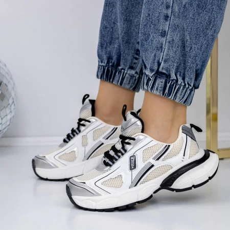 Pantofi Sport Dama 3WL112 Negru-Alb » meishop.life