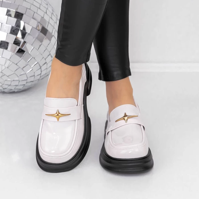 Pantofi Casual Dama 3WL136 Bej » meishop.life