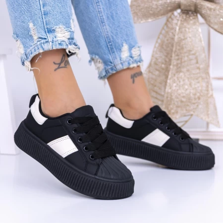Pantofi Sport Dama 3XJ118 Negru » meishop.life