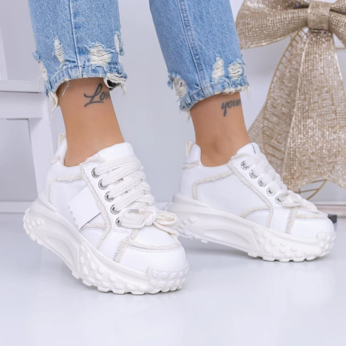 Pantofi Sport Dama 3YJA3 Bej » meishop.life