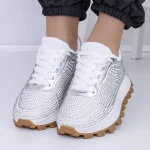 Pantofi Sport Dama 3B30 Argintiu » meishop.life