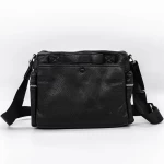 Geanta Barbati din Piele Naturala 7801 Negru Injoy