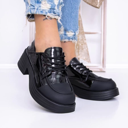 Pantofi Casual Dama 3WL195 Negru » meishop.life
