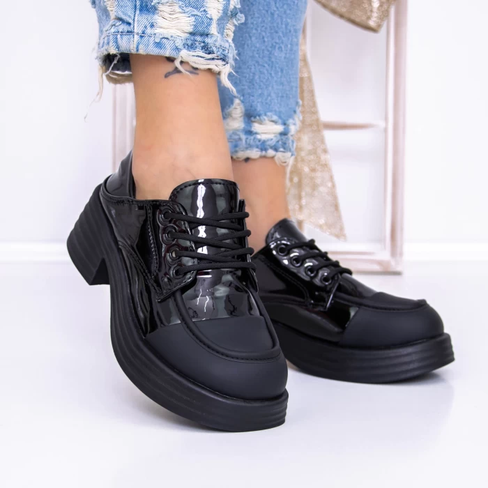 Pantofi Casual Dama 3WL195 Negru » meishop.life