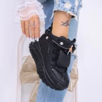 Pantofi Sport Dama cu Platforma 3YJA5 Negru » meishop.life