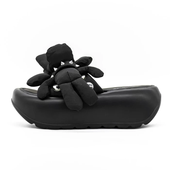 Papuci Dama cu Platforma 3WL171 Negru » meishop.life