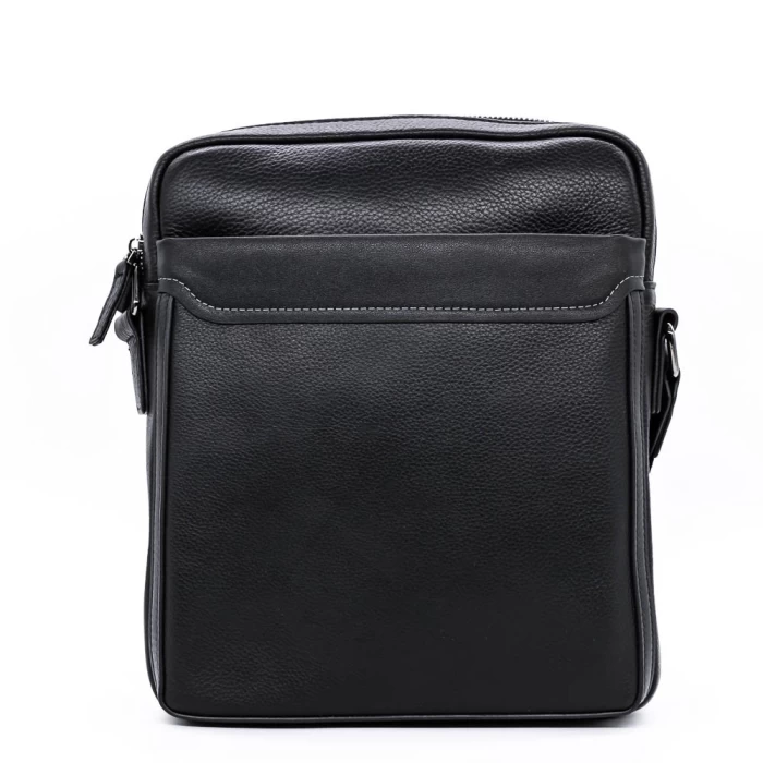 Geanta Barbati din Piele Naturala L1984-1 Negru » meishop.life