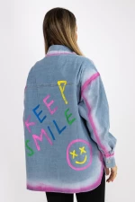 Camasa Dama TR0533 Albastru-Roz » meishop.life