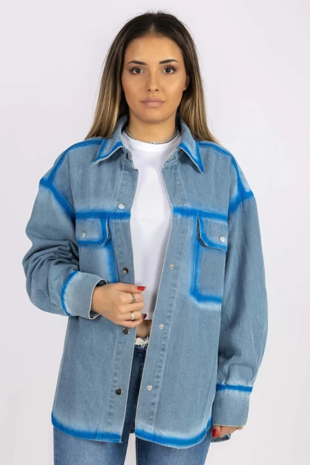 Camasa Dama TR0533 Albastru-Albastru » meishop.life