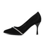 Pantofi cu Toc subtire 3XKK65 Negru » meishop.life
