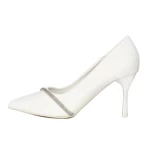 Pantofi cu Toc subtire 3XKK65 Alb » meishop.life
