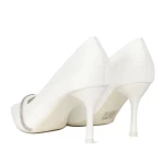 Pantofi cu Toc subtire 3XKK65 Alb » meishop.life