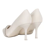 Pantofi cu Toc subtire 3XKK65 Bej » meishop.life