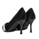 Pantofi cu Toc subtire 3XKK67 Negru » meishop.life