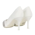 Pantofi cu Toc subtire 3XKK67 Alb » meishop.life