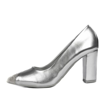 Pantofi cu Toc gros 3XKK69 Argintiu » meishop.life